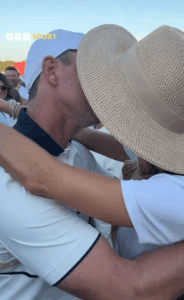 Rory McIlroy and Erica Stoll kiss