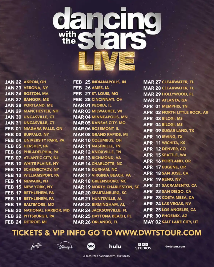 Dancing with the Stars 2026 American Tour Dates
