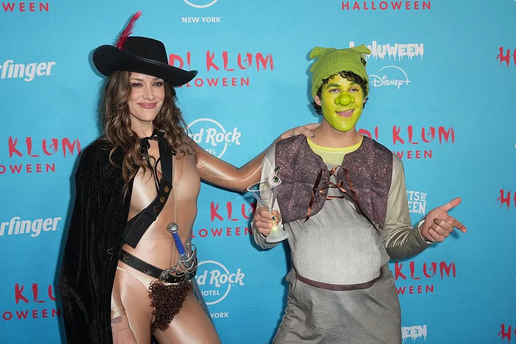 Glee star Darren Criss and his wife Mia Swier went for a Shrek theme