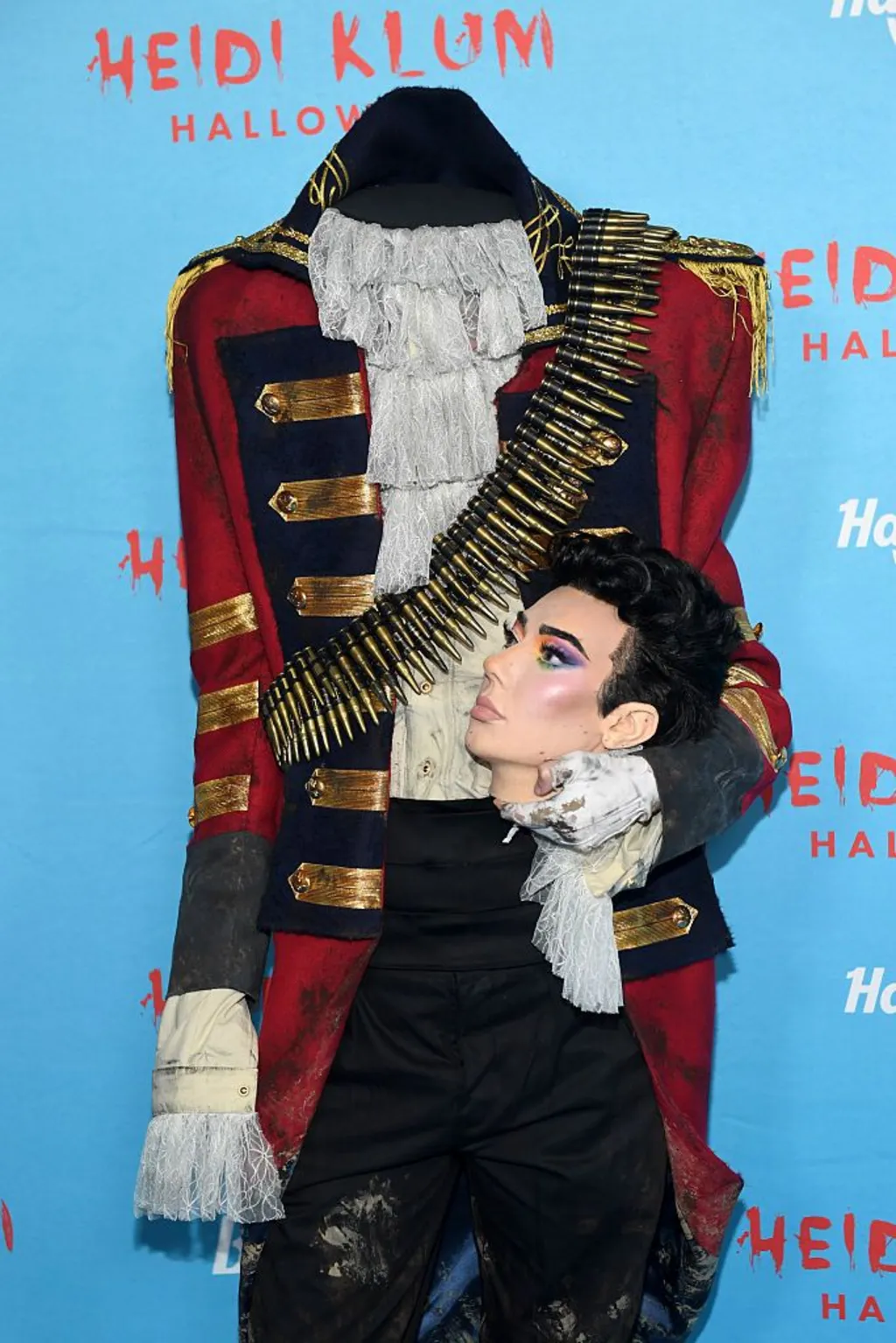 YouTuber James Charles carried his head on the carpet