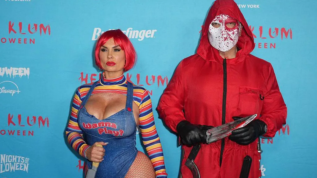 Rapper Ice-T and his wife and model Coco arrived at Heidi's party looking terrifying