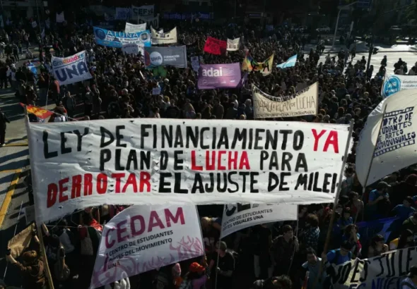 Tens of thousands protest in Argentina over Milei university cuts