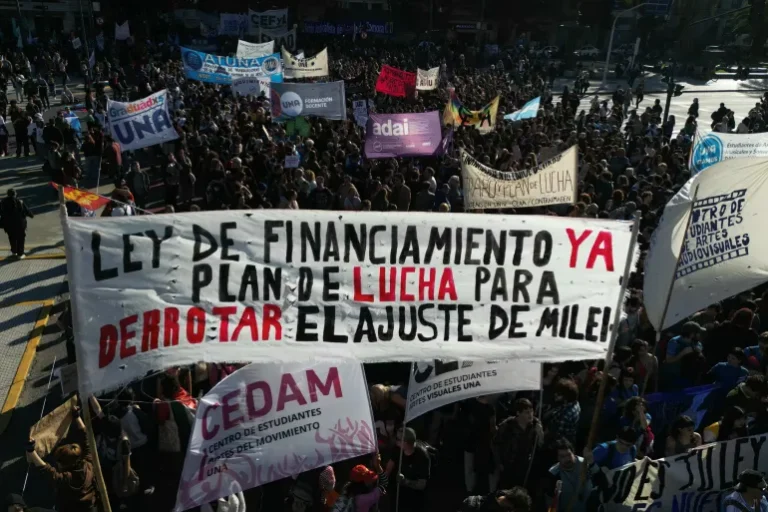 Tens of thousands protest in Argentina over Milei university cuts